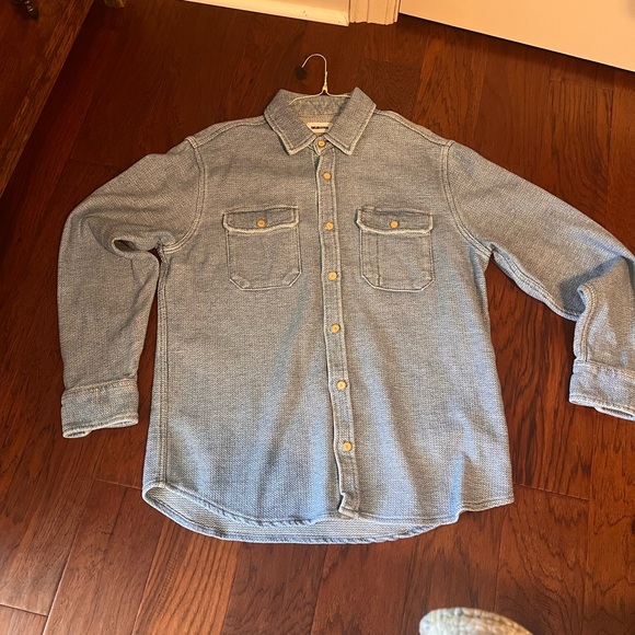 Taylor Stitch Division Shirt Size 44; washed Indigo Button down Shirt - Picture 7 of 14